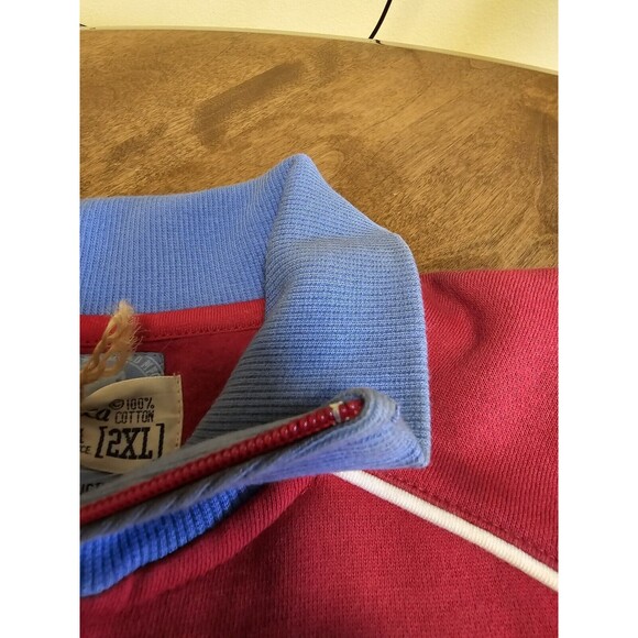 Gilyard Mfg 2XL Red Blue Full Zip Sweatshirt Logo Hip Hop Urban NWT Super Rare - Picture 6 of 17